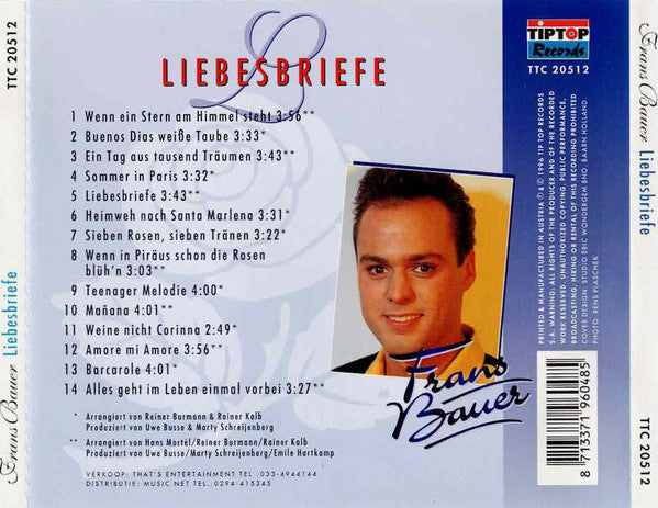 R-10437979-1678686605-5763.jpg Frans Bauer - Liebesbriefe (CD) - Afbeelding 2