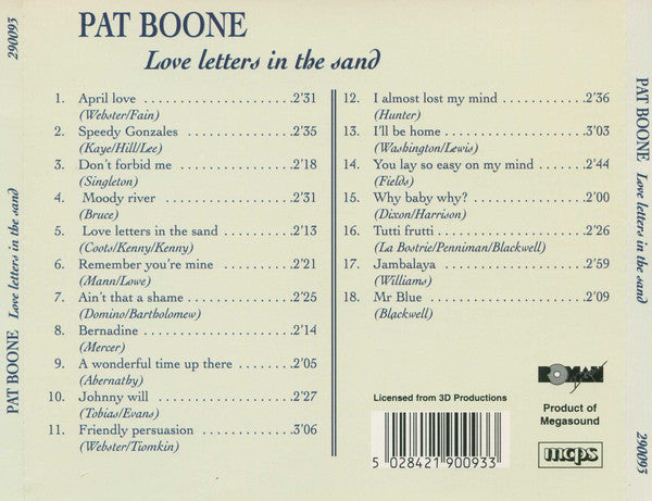 R-10444045-1497556566-9170.jpg Pat Boone - Love Letters In The Sand (CD) - Afbeelding 2