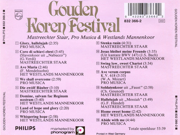 R-10647980-1501628628-5260.jpg Mastreechter Staar, Pro Musica Bussum & Westlands Mannenkoor (CD) - Afbeelding 2