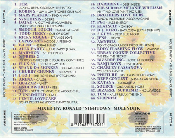 R-119739-1485498528-7969.jpg Various - House Party 7 (The Mellow Clubmix) (CD) - Afbeelding 2