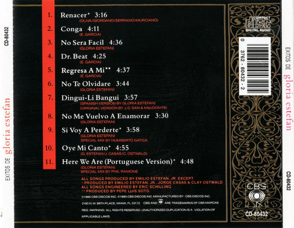 R-12969597-1601743454-1794.jpg Gloria Estefan - Exitos De Gloria Estefan (CD) - Afbeelding 2