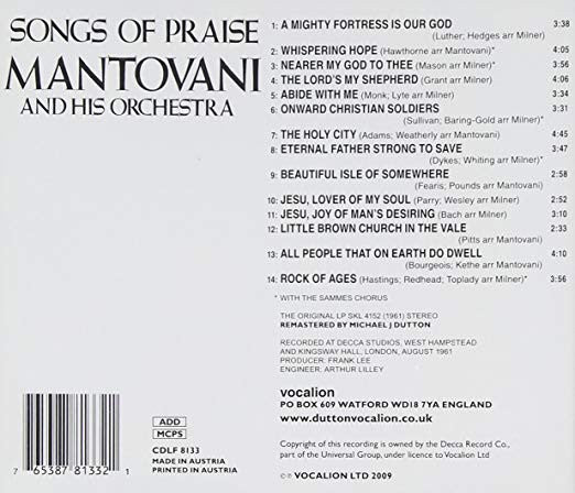 R-13248825-1550694709-1274.jpg Mantovani And His Orchestra - Songs Of Praise (CD) - Afbeelding 2