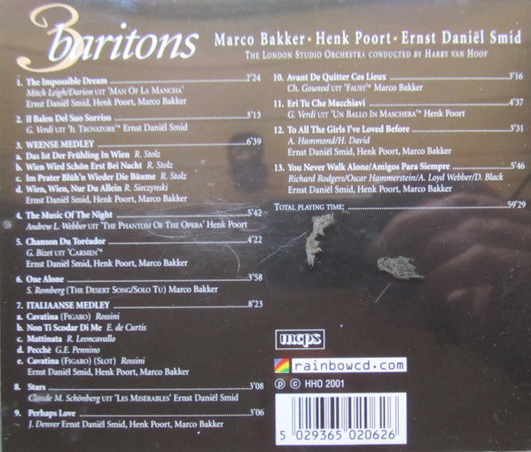 R-15255304-1588761768-1627.jpg 3 Baritons - 3 Baritons (Ernst Daniel Smit - Henk Poort - Marco Bakker) (CD) - Afbeelding 2