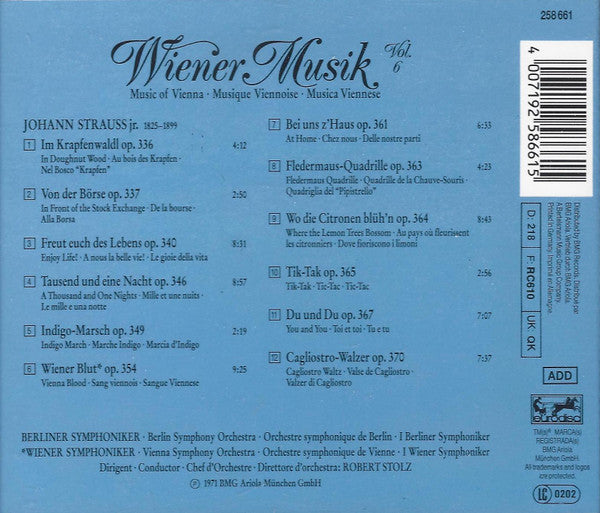 R-16457412-1712444851-9112.jpg Robert Stolz, Johann Strauss Jr. - Wiener Musik Vol. * (CD) - Afbeelding 2