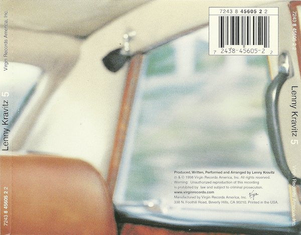 R-1813397-1398772912-8687.jpg Lenny Kravitz - 5 (CD) - Afbeelding 2