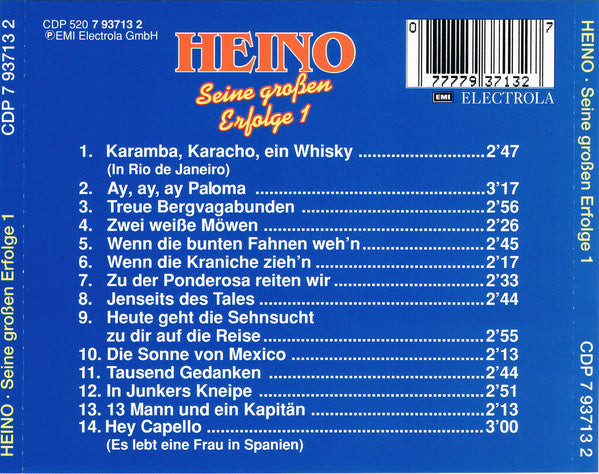 R-19191151-1624051614-2821_jpeg.jpg Heino - Seine Großen Erfolge 1 (CD) - Afbeelding 2