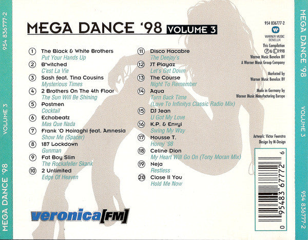 R-2264007-1350939318-4861.jpg Various - Mega Dance '98 Volume 3 (CD) - Afbeelding 2