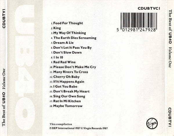R-25185427-1668707562-6406.jpg UB40 - The Best Of UB40 - Volume One (CD) - Afbeelding 2