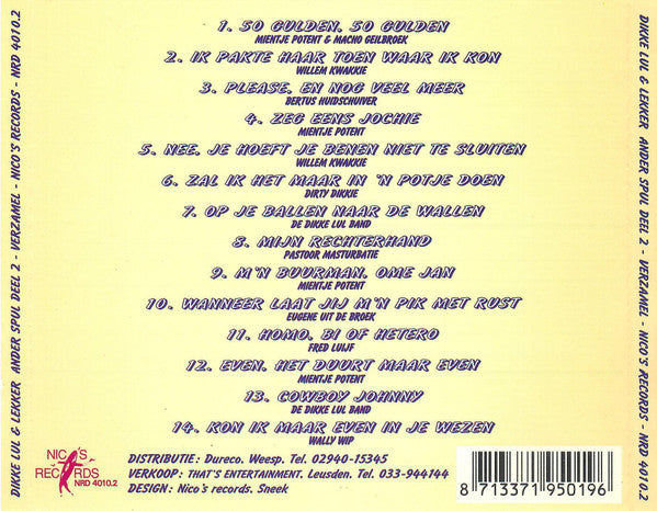 R-31955816-1728505362-5003.jpg Various - Dikke Lul & Lekker Ander Spul - Deel 2 (CD) - Afbeelding 2