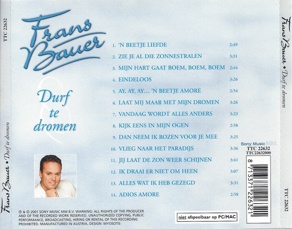 R-3241260-1712322569-9676.jpg Frans Bauer - Durf Te Dromen (CD) - Afbeelding 2