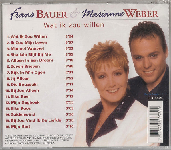 R-4475156-1586357026-7853.jpg Frans Bauer & Marianne Weber - Wat Ik Zou Willen (CD) - Afbeelding 2