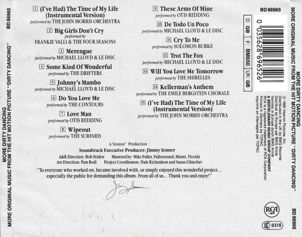 R-493540-1732893538-8037.jpg Various - More Dirty Dancing (More Original Music From The Hit Motion Picture "Dirty Dancing") (CD) - Afbeelding 2