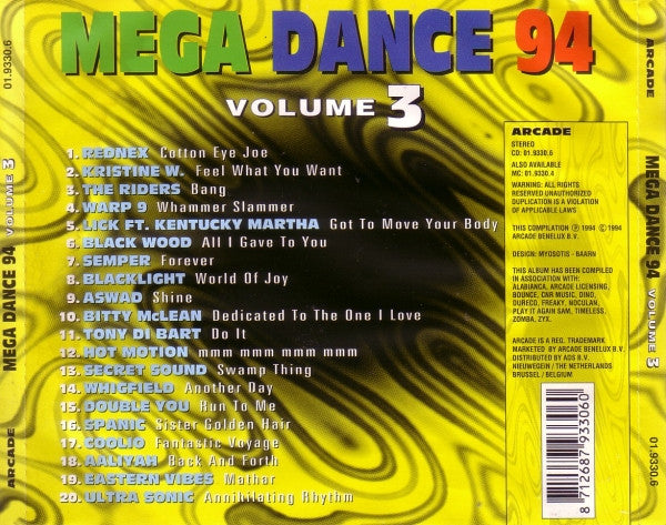 R-530787-1339336821-3913.jpg Various - Mega Dance ´94 Volume 3 (CD) - Afbeelding 2