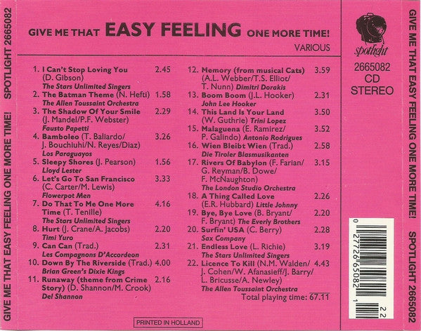 R-6521993-1421159059-1636.jpg Various - Give Me That Easy Feeling One More Time (CD) - Afbeelding 2
