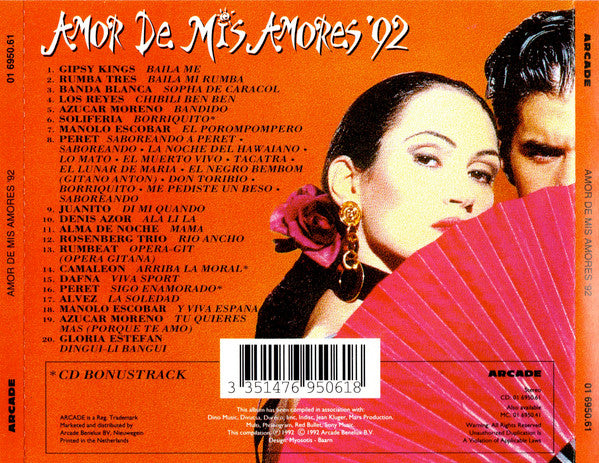 R-7348384-1680290928-4038.jpg Various - Amor De Mis Amores '92 (CD) - Afbeelding 2