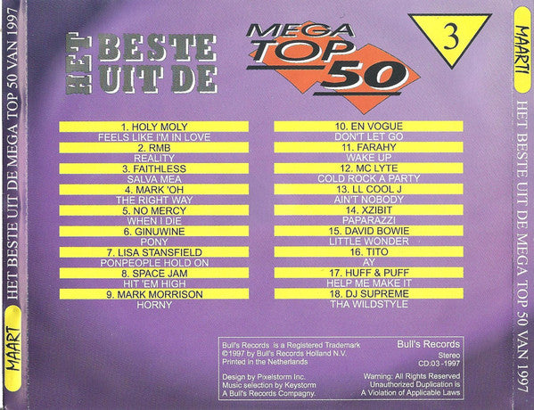 R-8141693-1455922875-4858.jpg Various - Het Beste Uit De Mega Hits Top 50 Van 1997 - Maart (CD) - Afbeelding 2