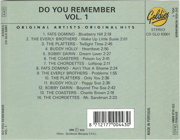 R-8491567-1736792984-3534.jpg Various - Do You Remember Vol. 1 (CD) - Afbeelding 2
