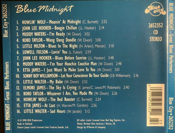R-8803594-1631216439-8999.jpg Various - Blue Midnight - Great Blues Performers (CD) - Afbeelding 2